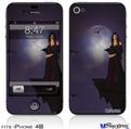 iPhone 4S Decal Style Vinyl Skin - Kathy Gold - Night Of Raven 1